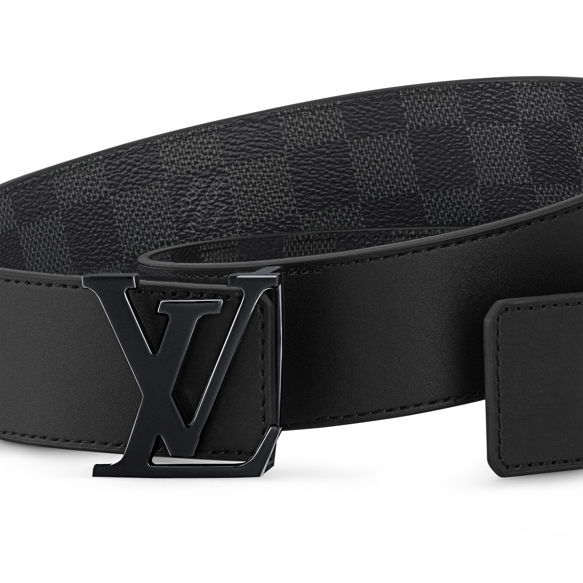 LV Initiales 40mm Reversible Belt Damier Graphite Canvas - Men